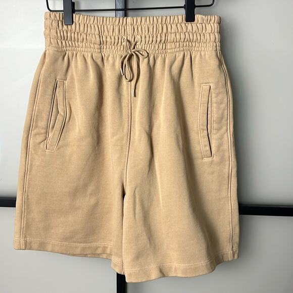 NWT Agolde Noodle Beige French Terry Boxing Shorts Sz XS - Picture 2 of 6